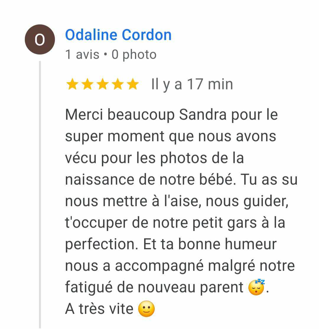 avis de client de naissance pour la photogrpahe