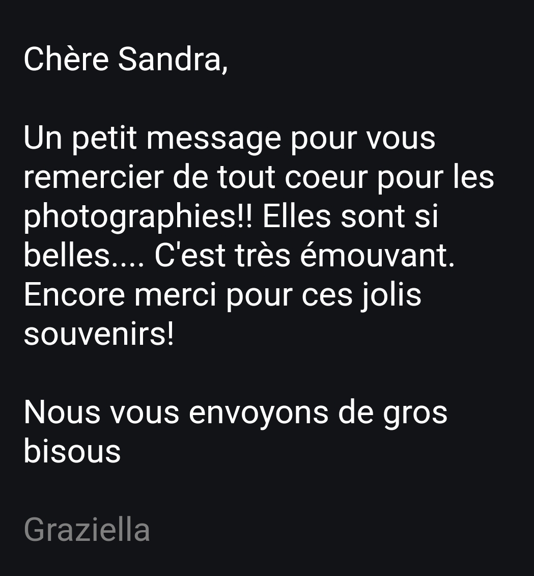 photo d'un avis client pour une séance photo naissance