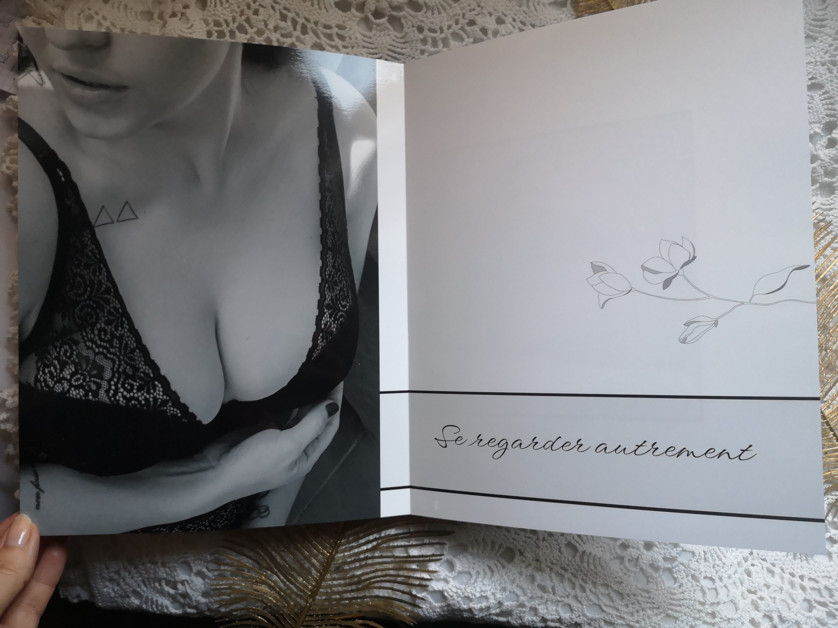 exemple d'une page d'un livre photo. photo boudoir