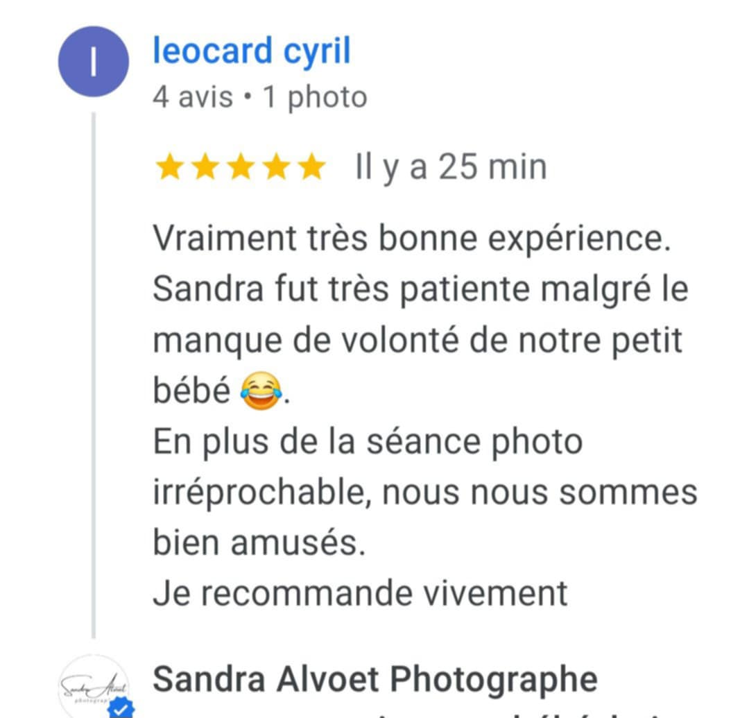 photo d'un témoignage d'une séance photo naissance